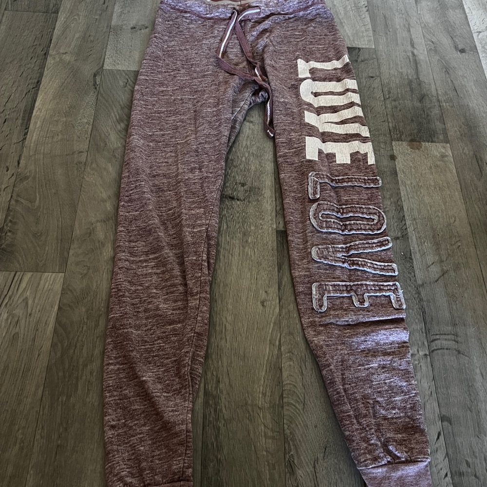 Pink Love Print Joggers